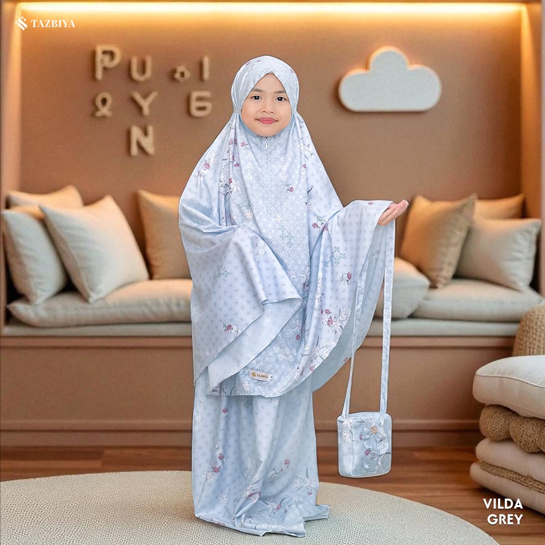 TAZBIYA MUKENA ANAK TRAVEL SERIES I Mukena Anak Motif TK SD SMP | Mukena Anak 4-14 Tahun | Mukena Travel Anak
