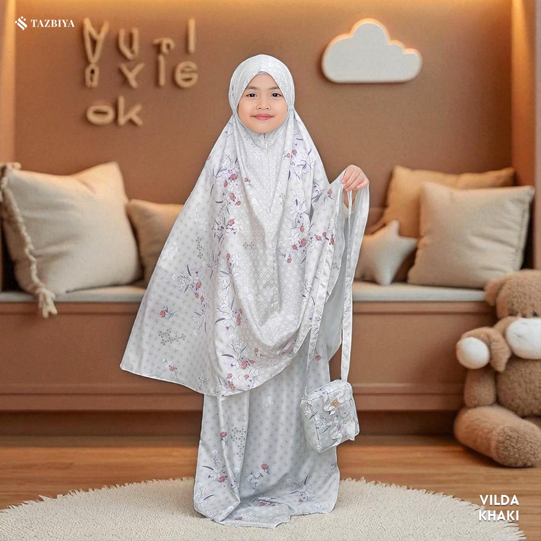 TAZBIYA MUKENA ANAK TRAVEL SERIES I Mukena Anak Motif TK SD SMP | Mukena Anak 4-14 Tahun | Mukena Travel Anak