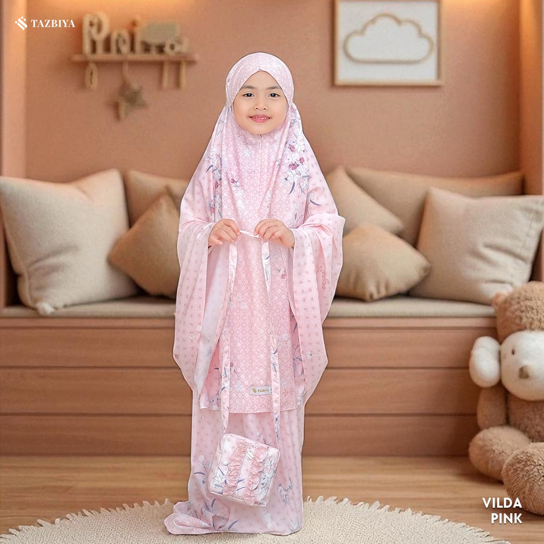 TAZBIYA MUKENA ANAK TRAVEL SERIES I Mukena Anak Motif TK SD SMP | Mukena Anak 4-14 Tahun | Mukena Travel Anak