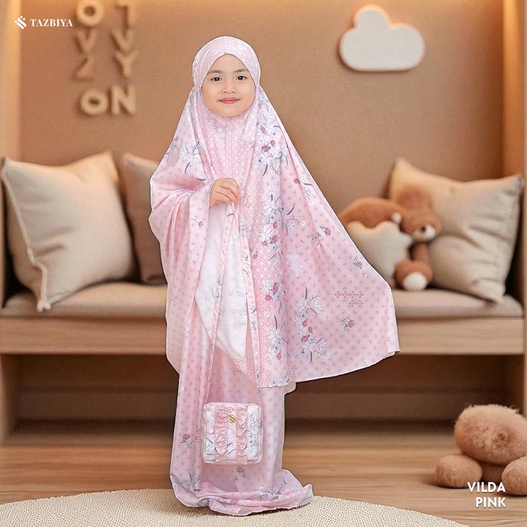 TAZBIYA MUKENA ANAK TRAVEL SERIES I Mukena Anak Motif TK SD SMP | Mukena Anak 4-14 Tahun | Mukena Travel Anak