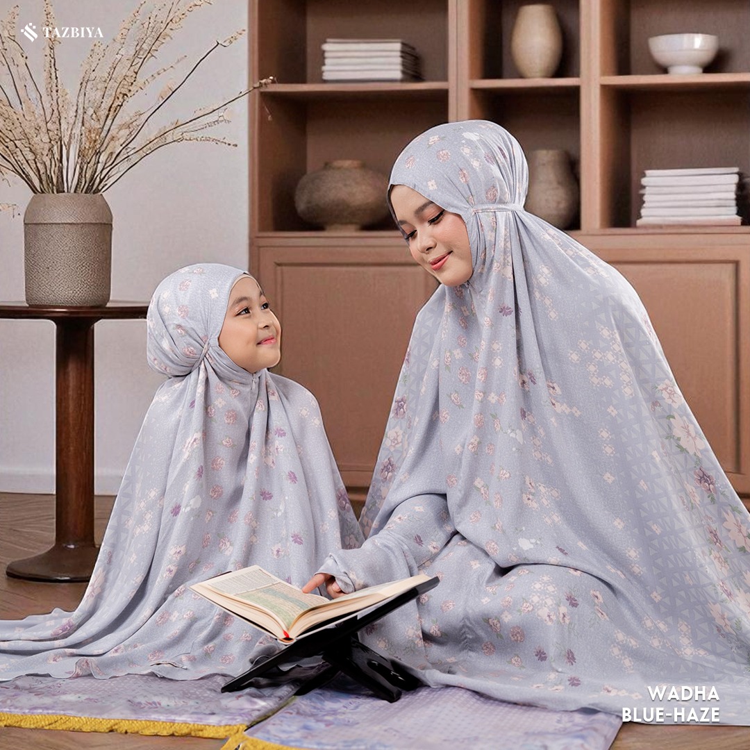 TAZBIYA KOLEKSI MUKENA COUPLE SET IBU - ANAK SERIES I TAS POUCH