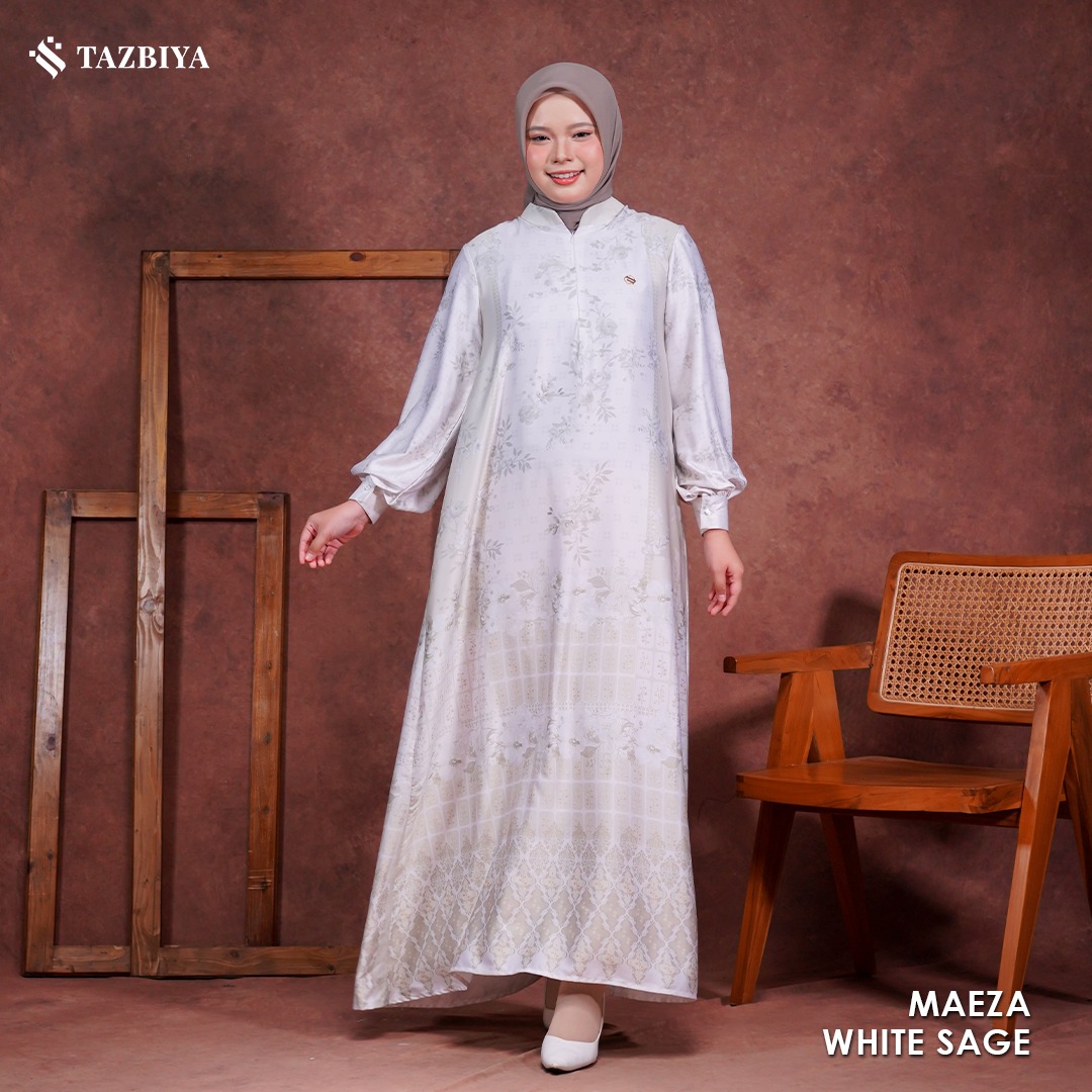 TAZBIYA MUSLIMWEAR GAMIS SILK PREMIUM MAEZA SERIES