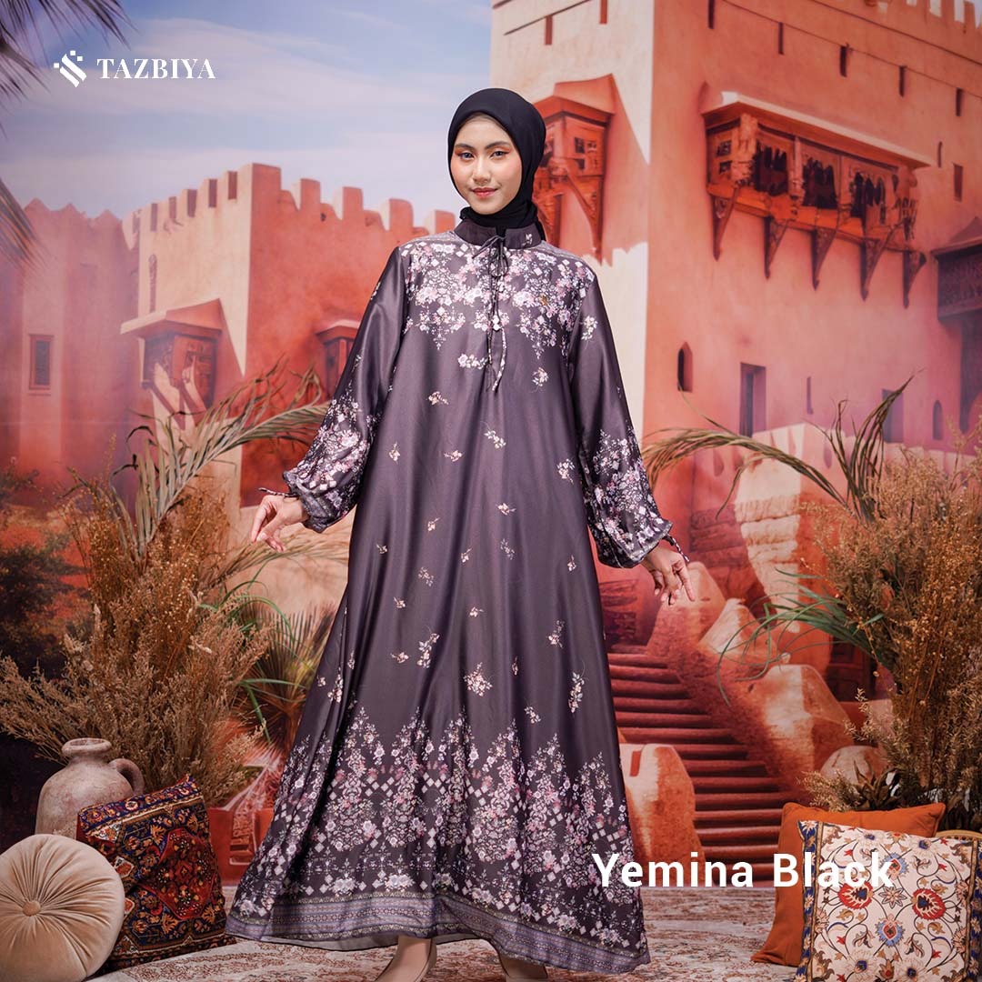 TAZBIYA MUSLIMWEAR GAMIS SILK PREMIUM YEMINA SERIES