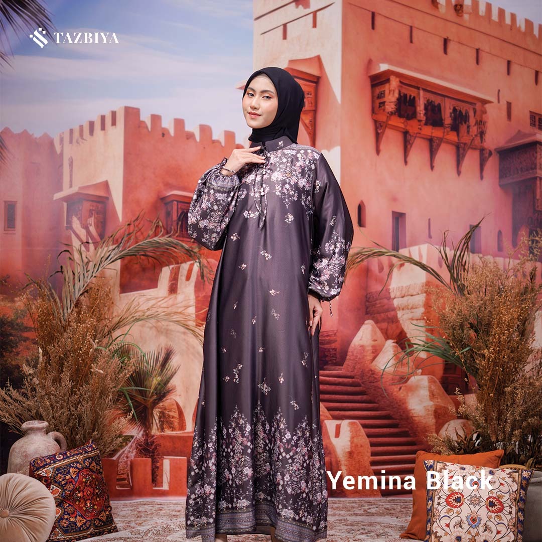 TAZBIYA MUSLIMWEAR GAMIS SILK PREMIUM YEMINA SERIES