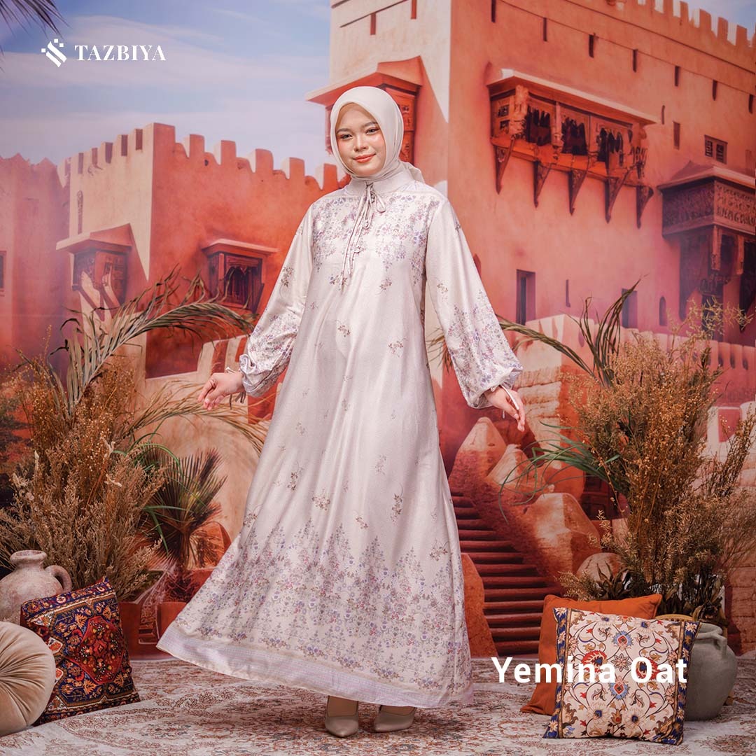 TAZBIYA MUSLIMWEAR GAMIS SILK PREMIUM YEMINA SERIES