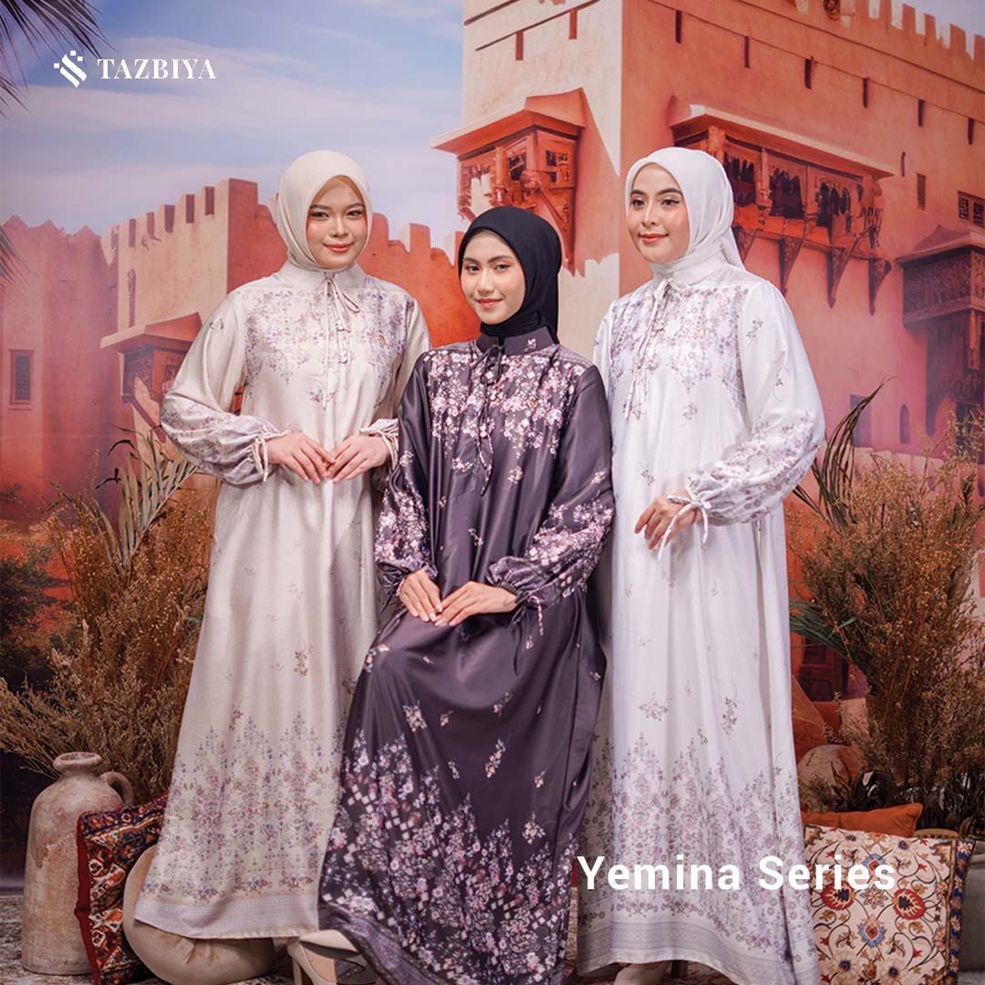 TAZBIYA MUSLIMWEAR GAMIS SILK PREMIUM YEMINA SERIES