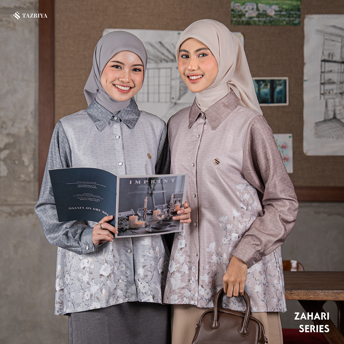 TAZBIYA BLOUSE ZAHARI SERIES | BLOUSE PREMIUM | ATASAN WANITA