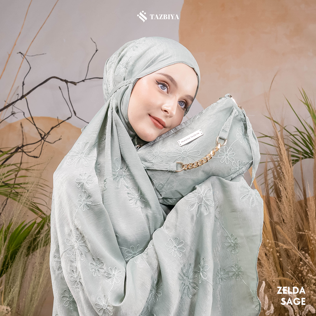 MUKENA PREMIUM SILK BORDIR TAZBIYA DEWASA ZELDA SERIES