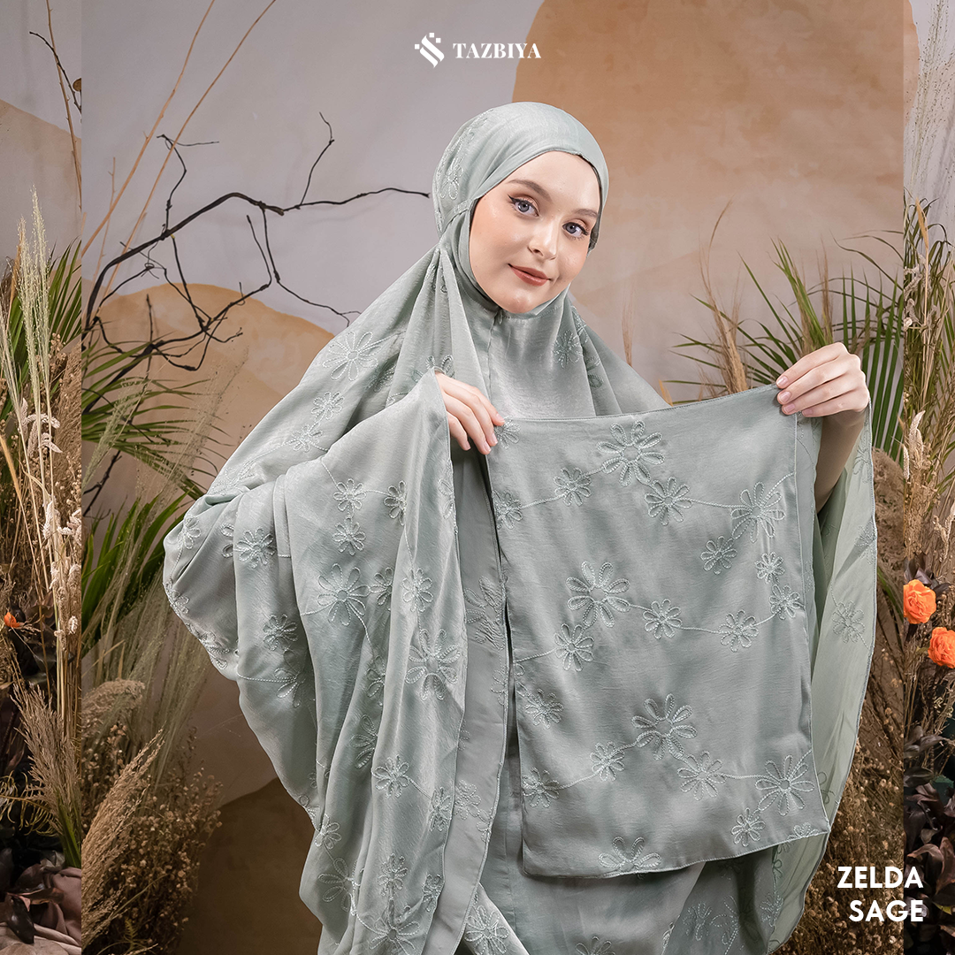 MUKENA PREMIUM SILK BORDIR TAZBIYA DEWASA ZELDA SERIES