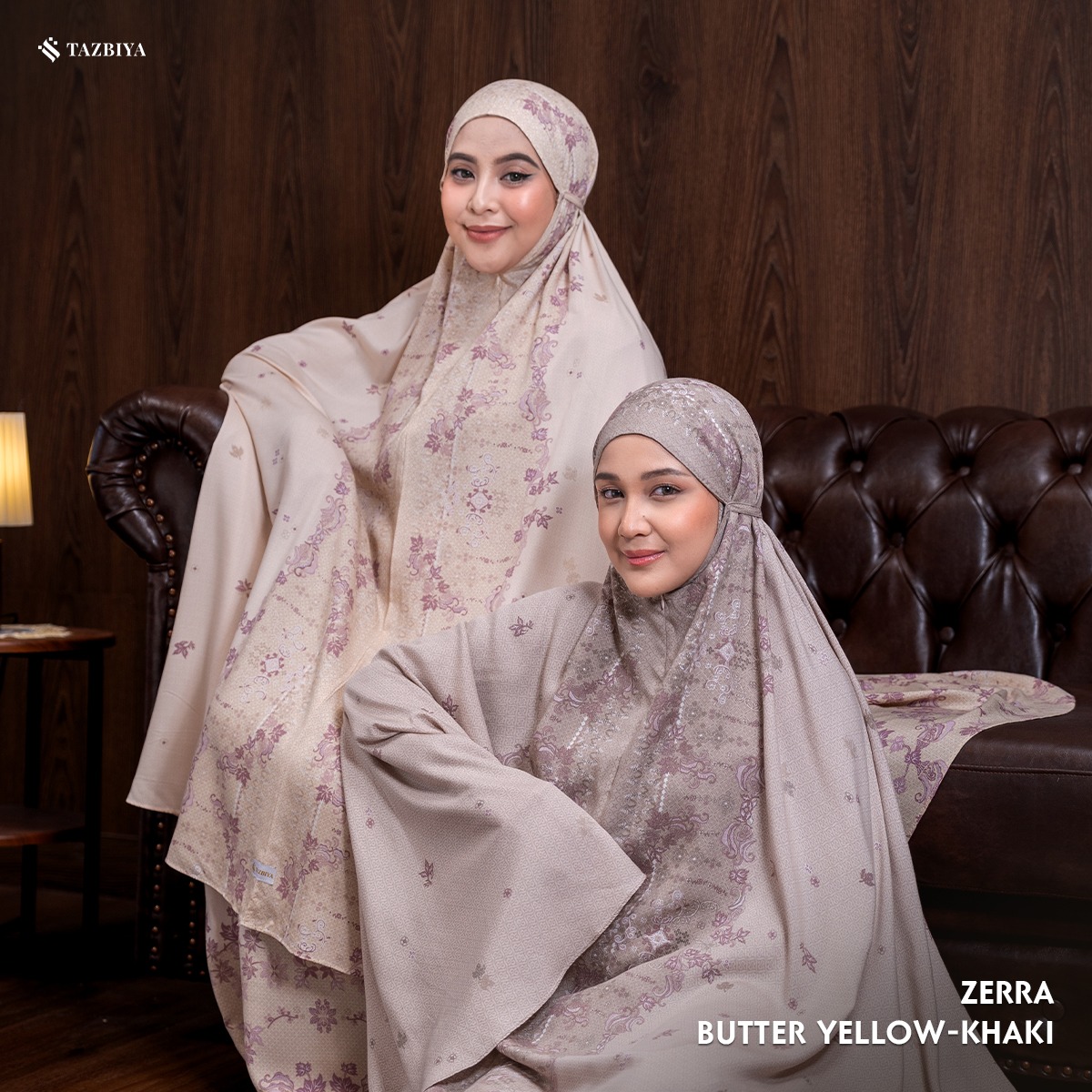 TAZBIYA - Mukena ZERRA Series (Mukena Dewasa Motif Bunga Bahan Rayon 2in1)