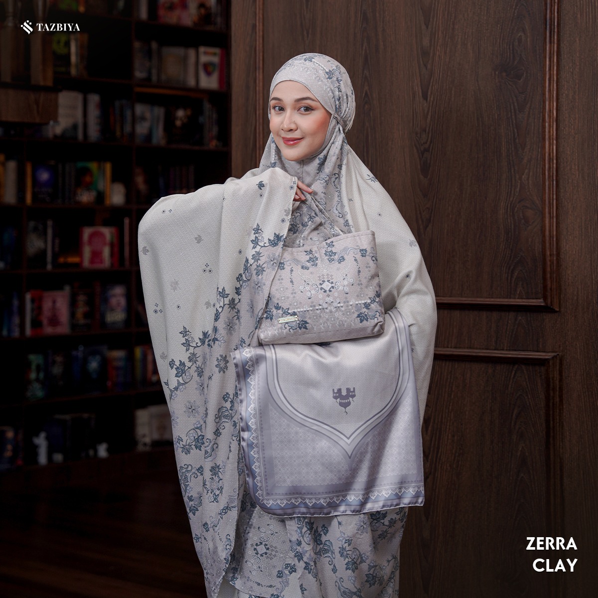 TAZBIYA - Mukena ZERRA Series (Mukena Dewasa Motif Bunga Bahan Rayon 2in1)