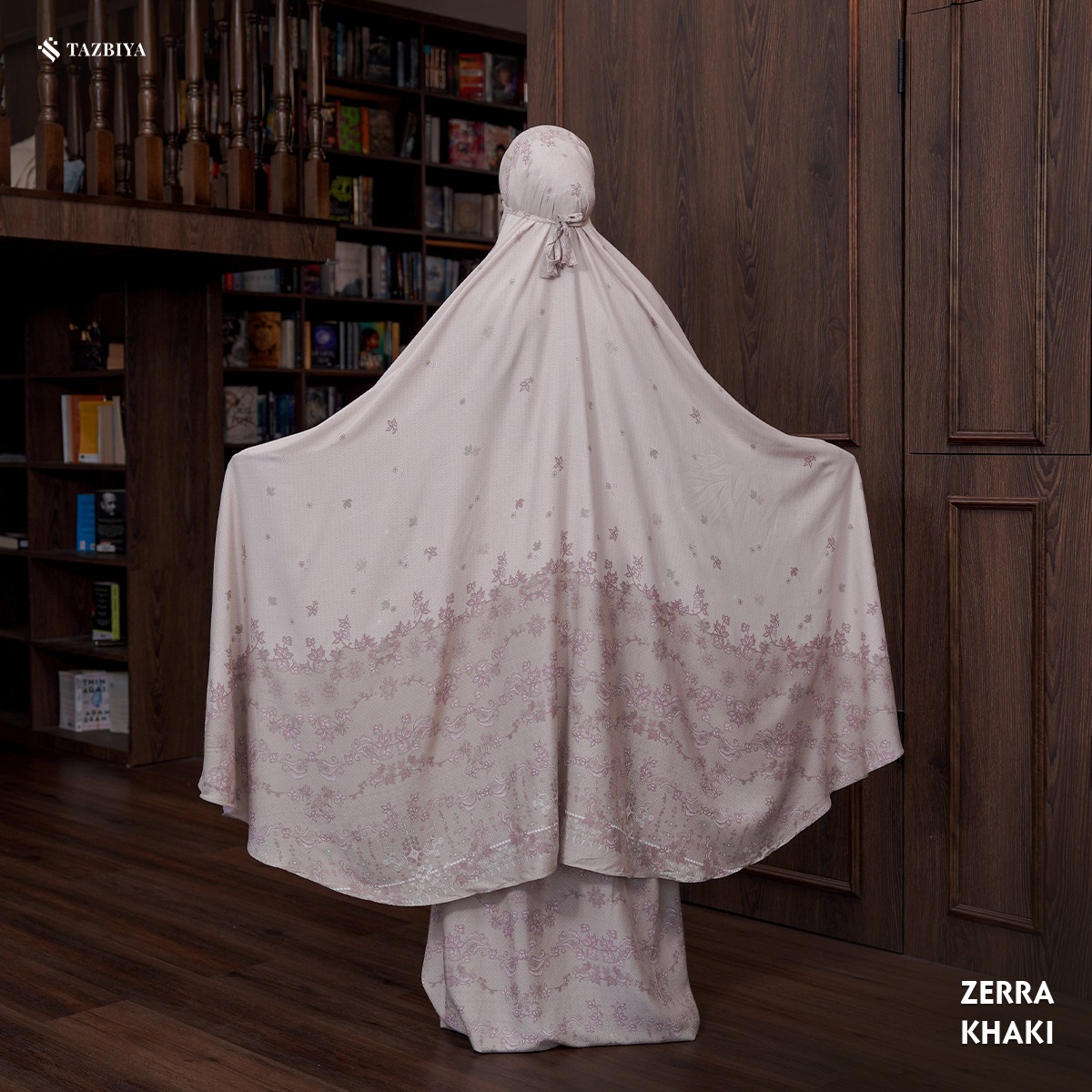 TAZBIYA - Mukena ZERRA Series (Mukena Dewasa Motif Bunga Bahan Rayon 2in1)