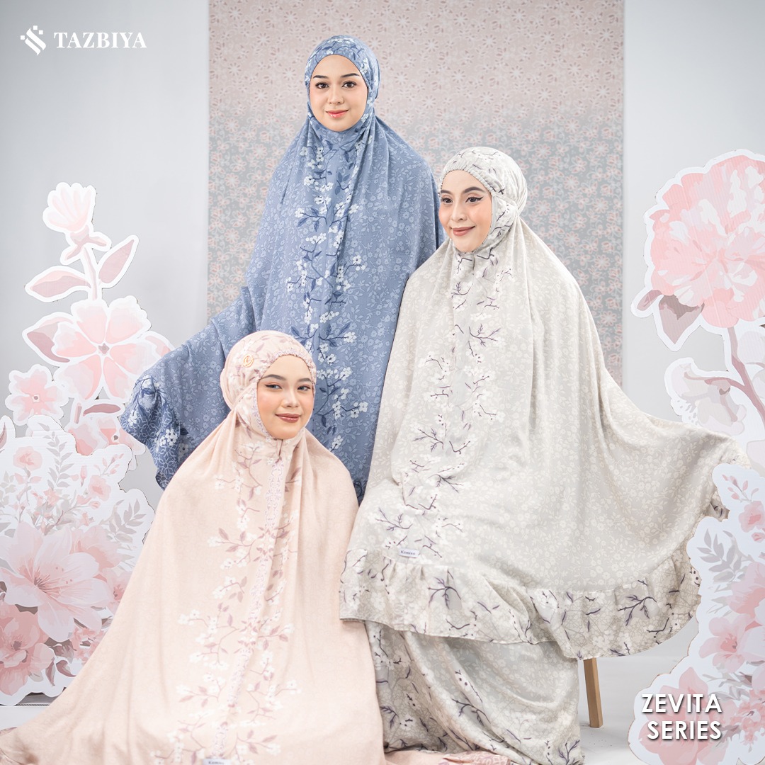 MUKENA TAZBIYA X KEMISO SAJADAH RAYON ZEVITA SERIES ALLSIZE