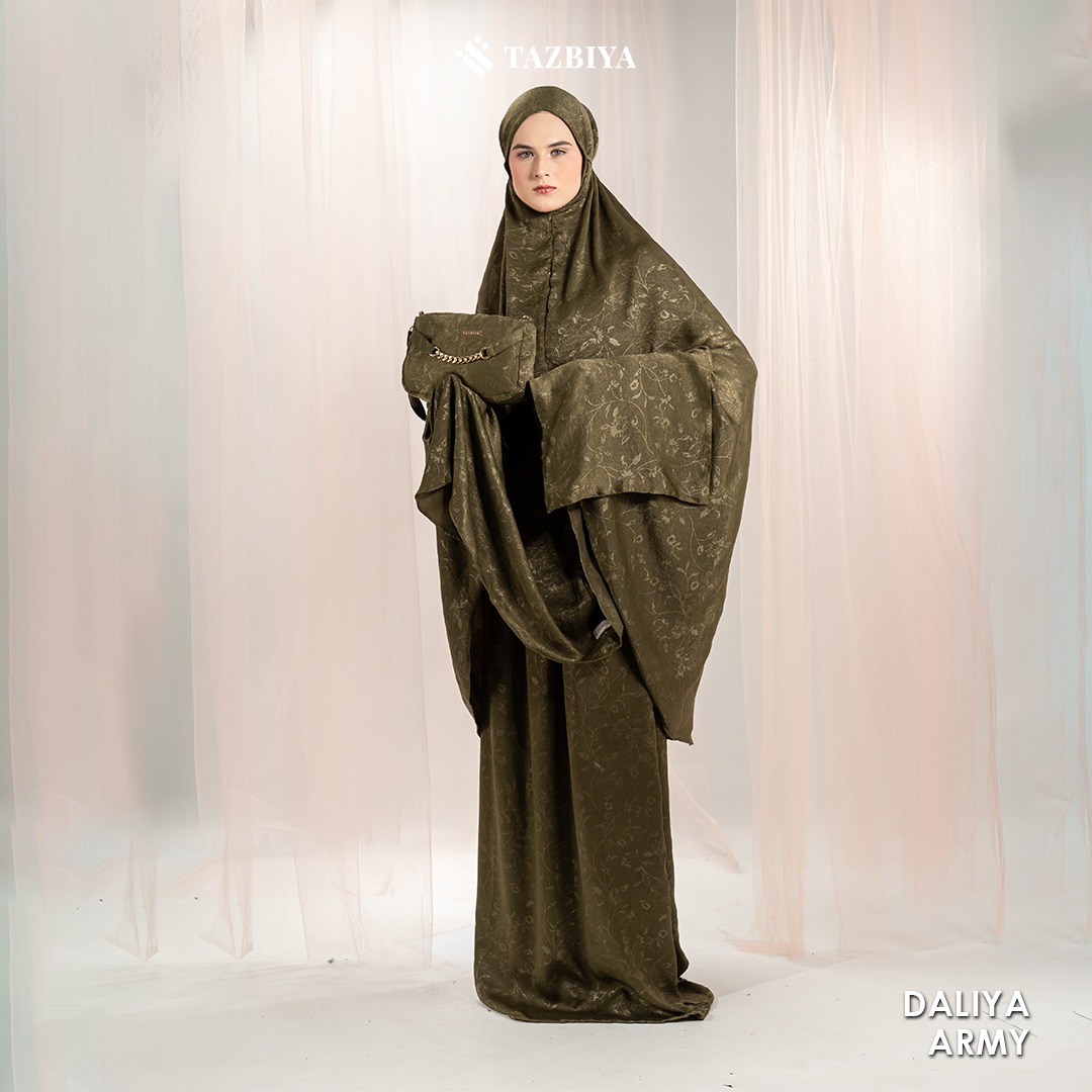MUKENA PREMIUM EMBOSS SANTORINI TAZBIYA DEWASA DALIYA SERIES