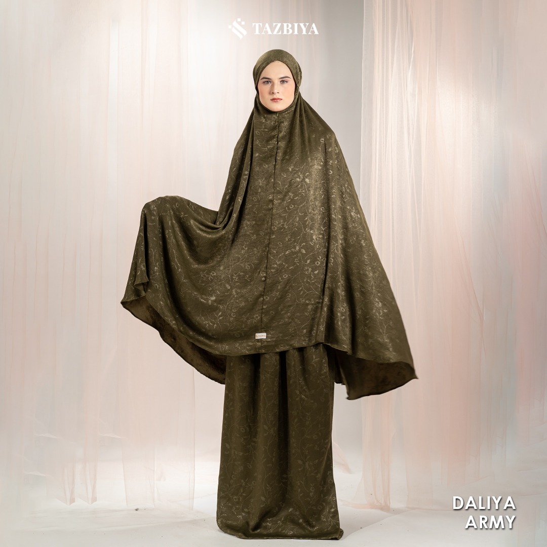 MUKENA PREMIUM EMBOSS SANTORINI TAZBIYA DEWASA DALIYA SERIES