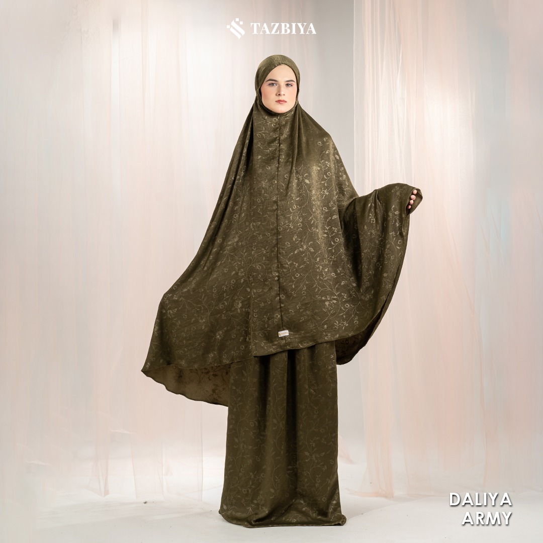 MUKENA PREMIUM EMBOSS SANTORINI TAZBIYA DEWASA DALIYA SERIES