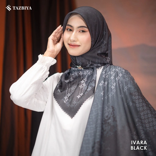 Image of TAZBIYA SCARF - IVARA SERIES I TAZBIYA HIJAB VOAL MOTIF LASER CUT