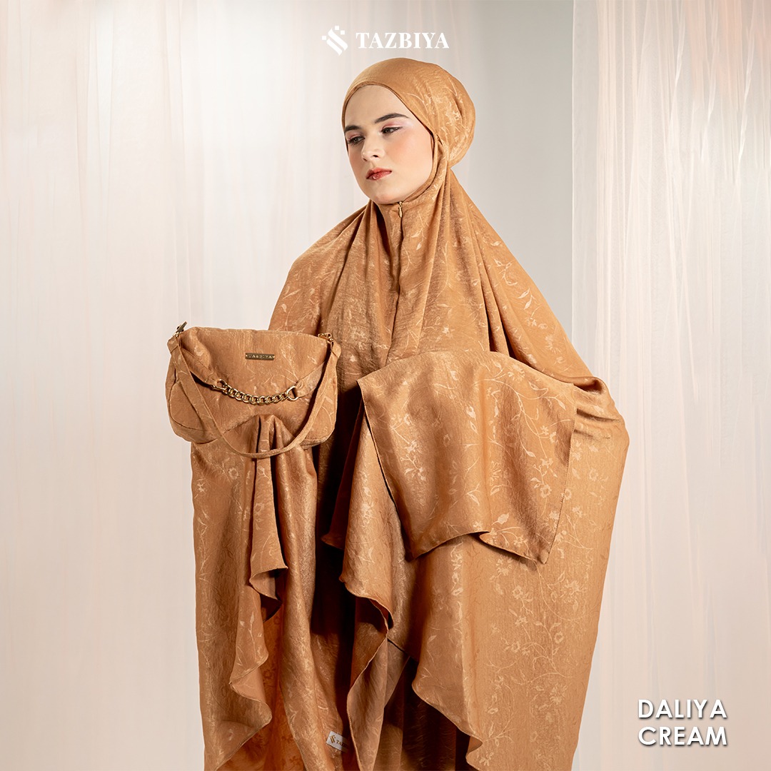 MUKENA PREMIUM EMBOSS SANTORINI TAZBIYA DEWASA DALIYA SERIES