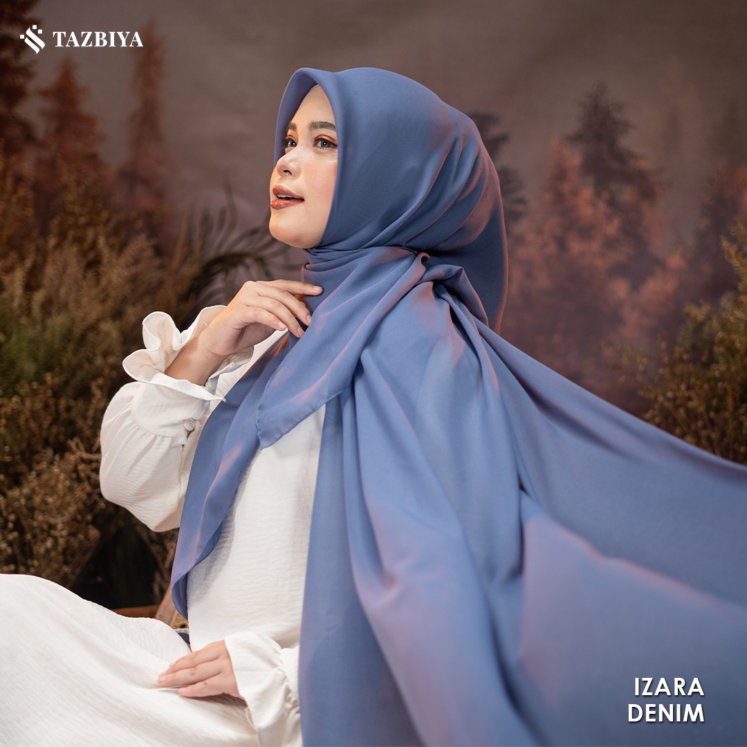TAZBIYA SCARF - IZARA SERIES I JILBAB SEGI EMPAT POLOS POLYCOTTON PREMIUM