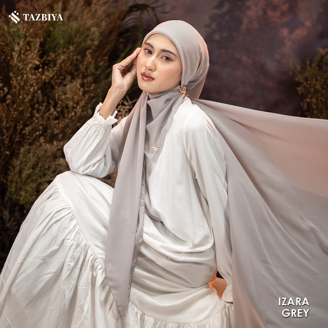 TAZBIYA SCARF - IZARA SERIES I JILBAB SEGI EMPAT POLOS POLYCOTTON PREMIUM