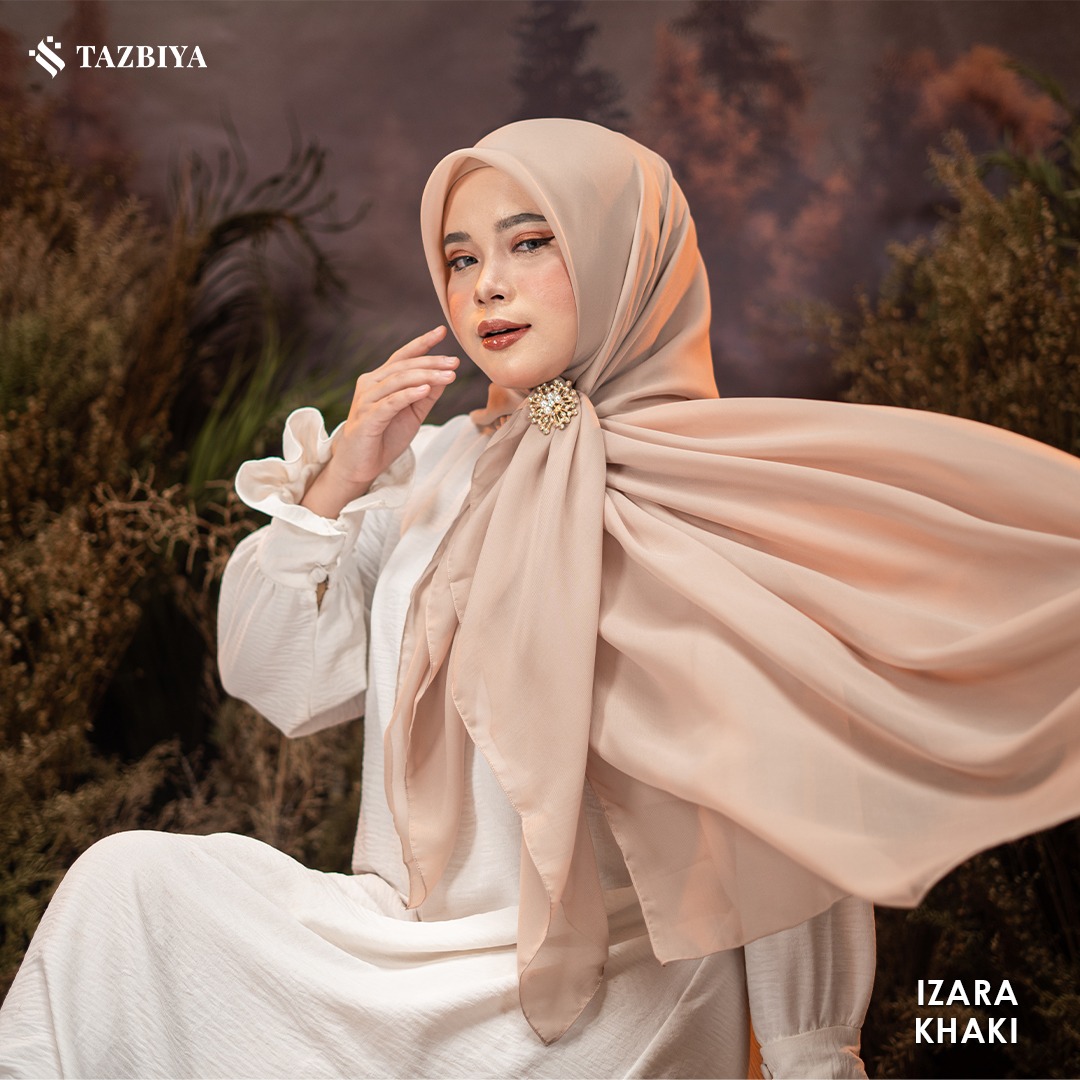 TAZBIYA SCARF - IZARA SERIES I JILBAB SEGI EMPAT POLOS POLYCOTTON PREMIUM