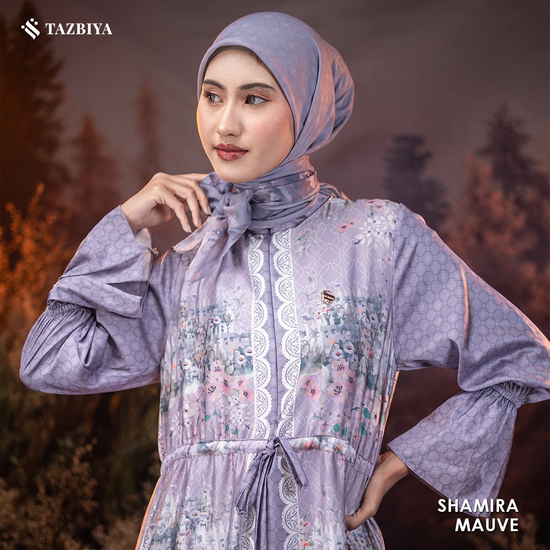 TAZBIYA MUSLIMWEAR GAMIS SILK HAIFA SHAMIRA SERIES