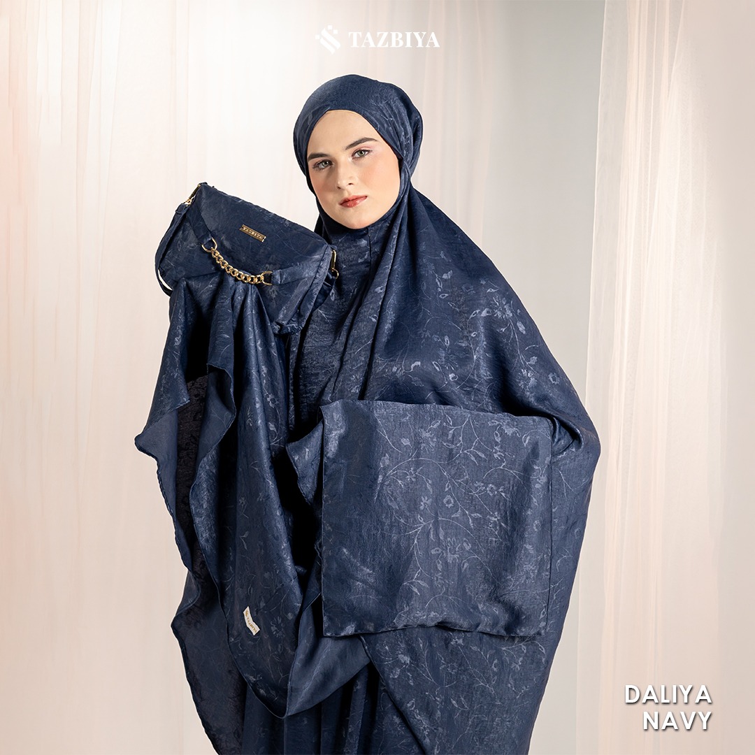 MUKENA PREMIUM EMBOSS SANTORINI TAZBIYA DEWASA DALIYA SERIES