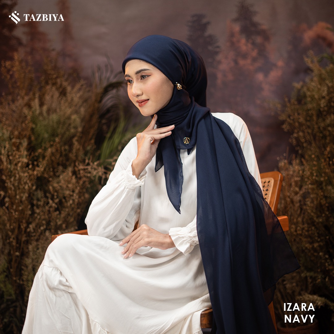 TAZBIYA SCARF - IZARA SERIES I JILBAB SEGI EMPAT POLOS POLYCOTTON PREMIUM