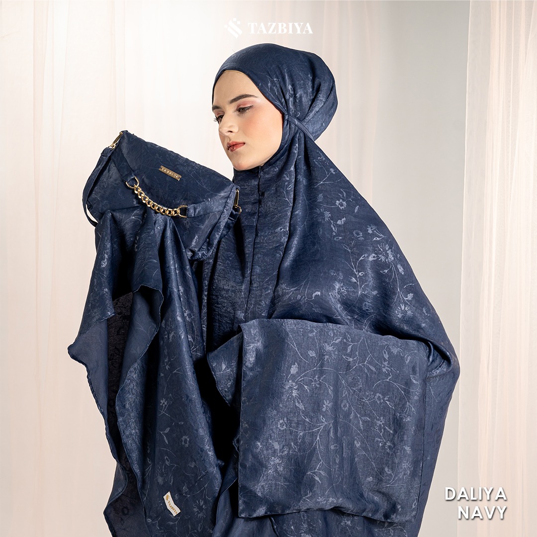 MUKENA PREMIUM EMBOSS SANTORINI TAZBIYA DEWASA DALIYA SERIES
