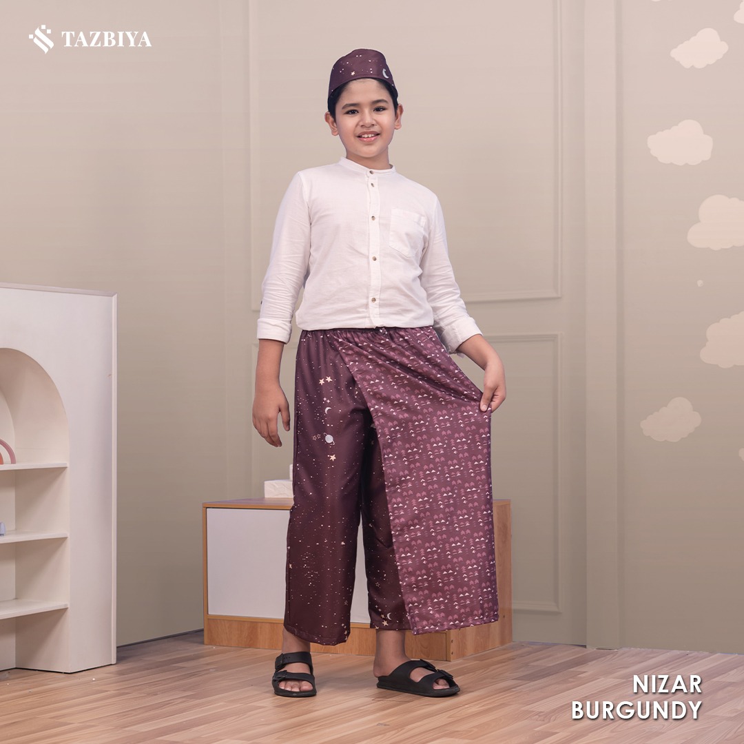 TAZBIYA SARUNG CELANA + PECI ANAK LAKI-LAKI MOTIF | SARUNG CELANA ANAK | SARUNG ANAK TK SD UMUR 1-10 TAHUN