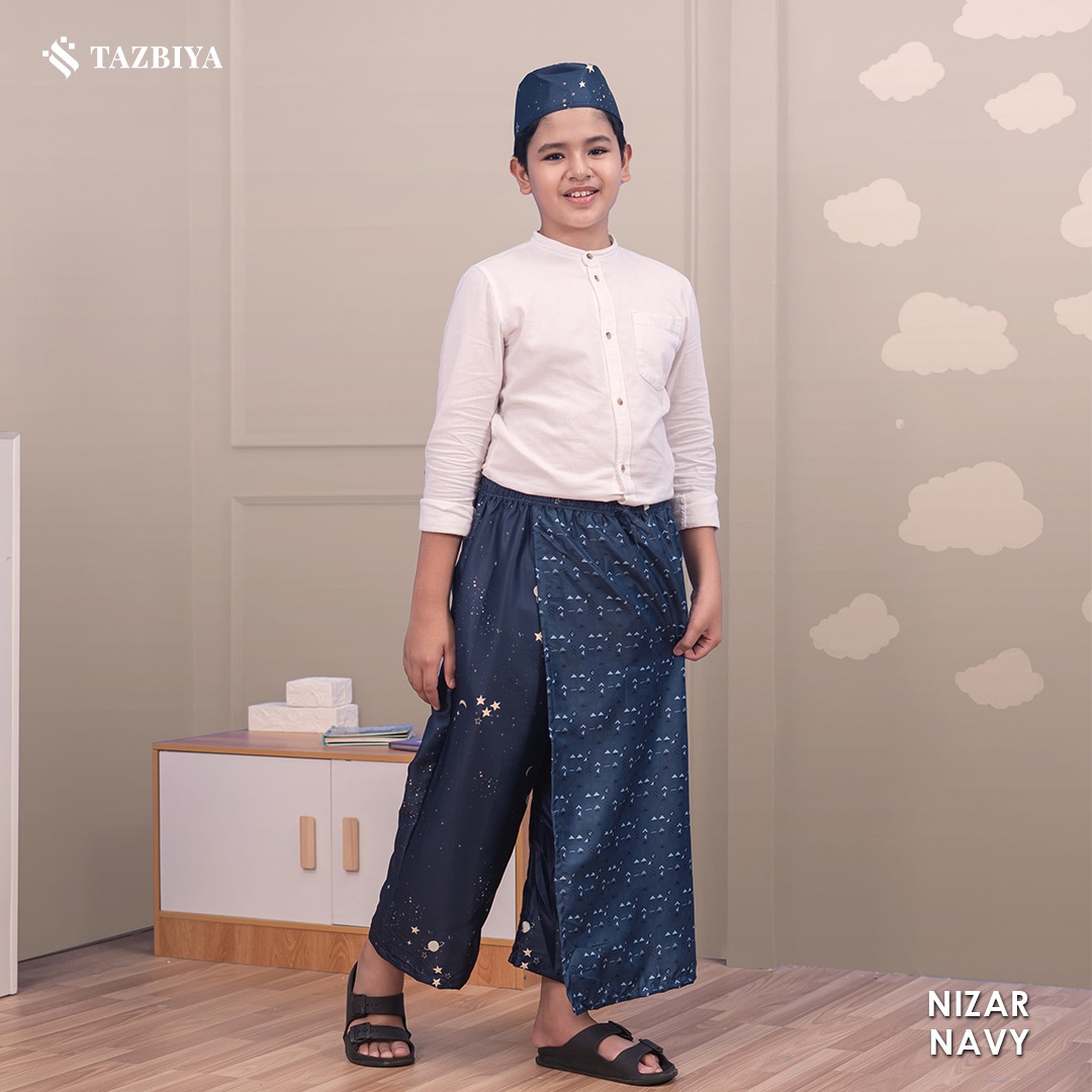 TAZBIYA SARUNG CELANA + PECI ANAK LAKI-LAKI MOTIF | SARUNG CELANA ANAK | SARUNG ANAK TK SD UMUR 1-10 TAHUN