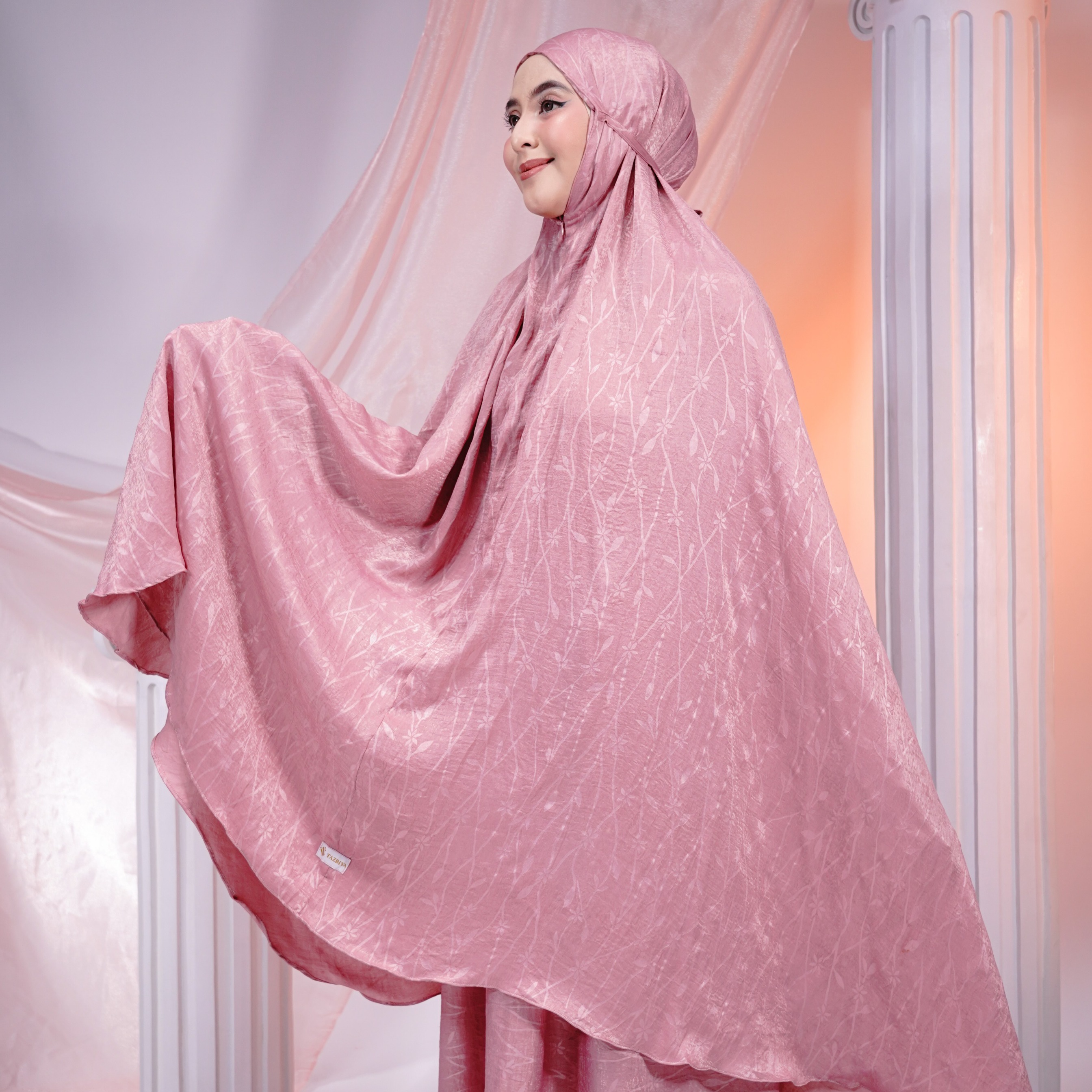 MUKENA PREMIUM SILK EMBOSS TAZBIYA DEWASA RADHIYAH NADHIRAH SERIES 
