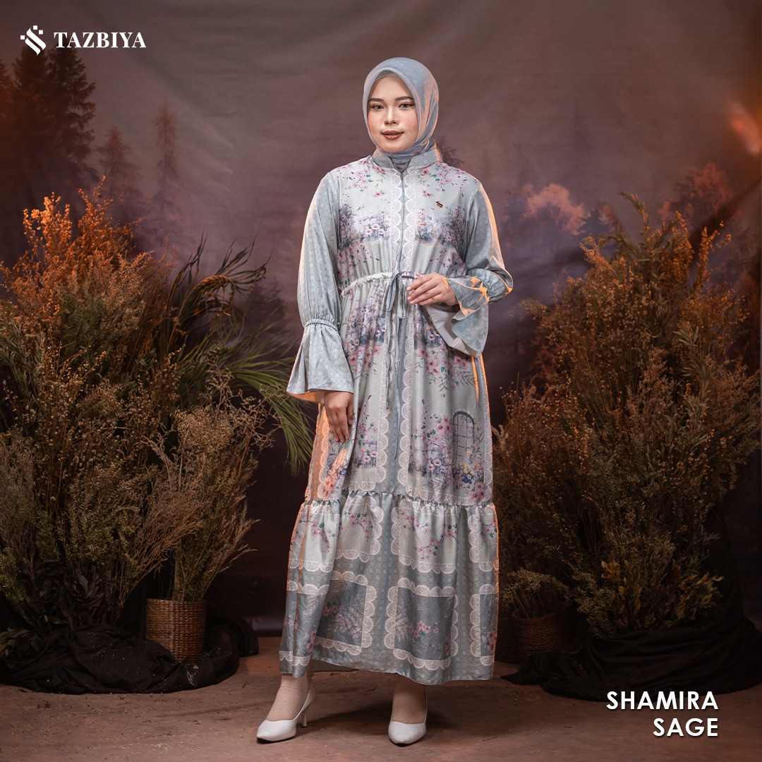 TAZBIYA MUSLIMWEAR GAMIS SILK HAIFA SHAMIRA SERIES