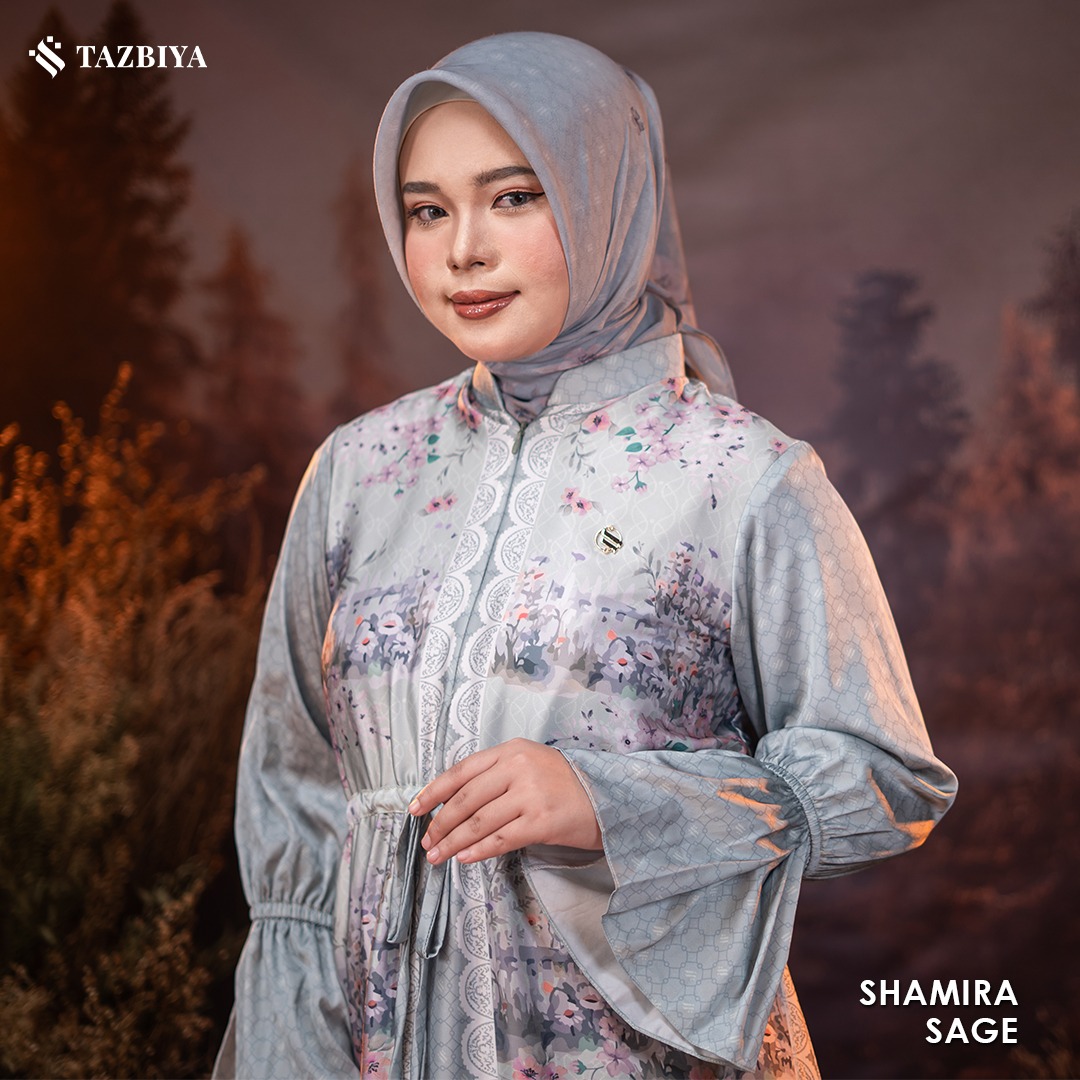 TAZBIYA MUSLIMWEAR GAMIS SILK HAIFA SHAMIRA SERIES