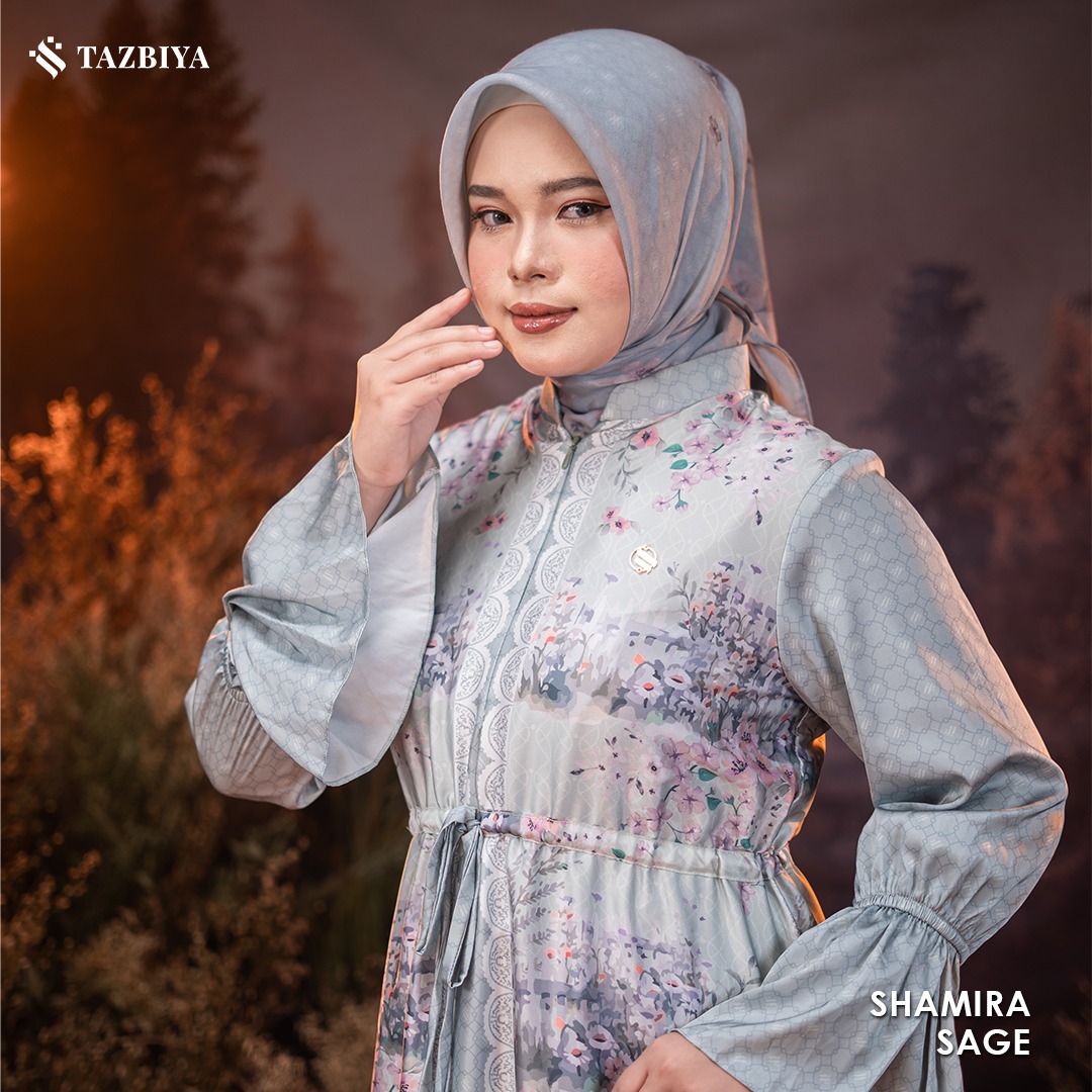 TAZBIYA MUSLIMWEAR GAMIS SILK HAIFA SHAMIRA SERIES