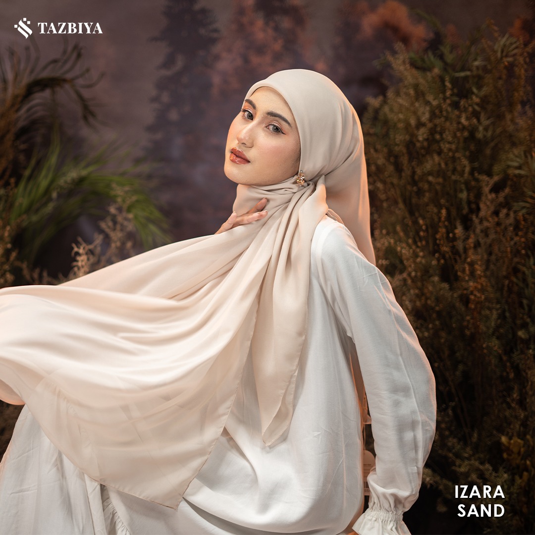 TAZBIYA SCARF - IZARA SERIES I JILBAB SEGI EMPAT POLOS POLYCOTTON PREMIUM