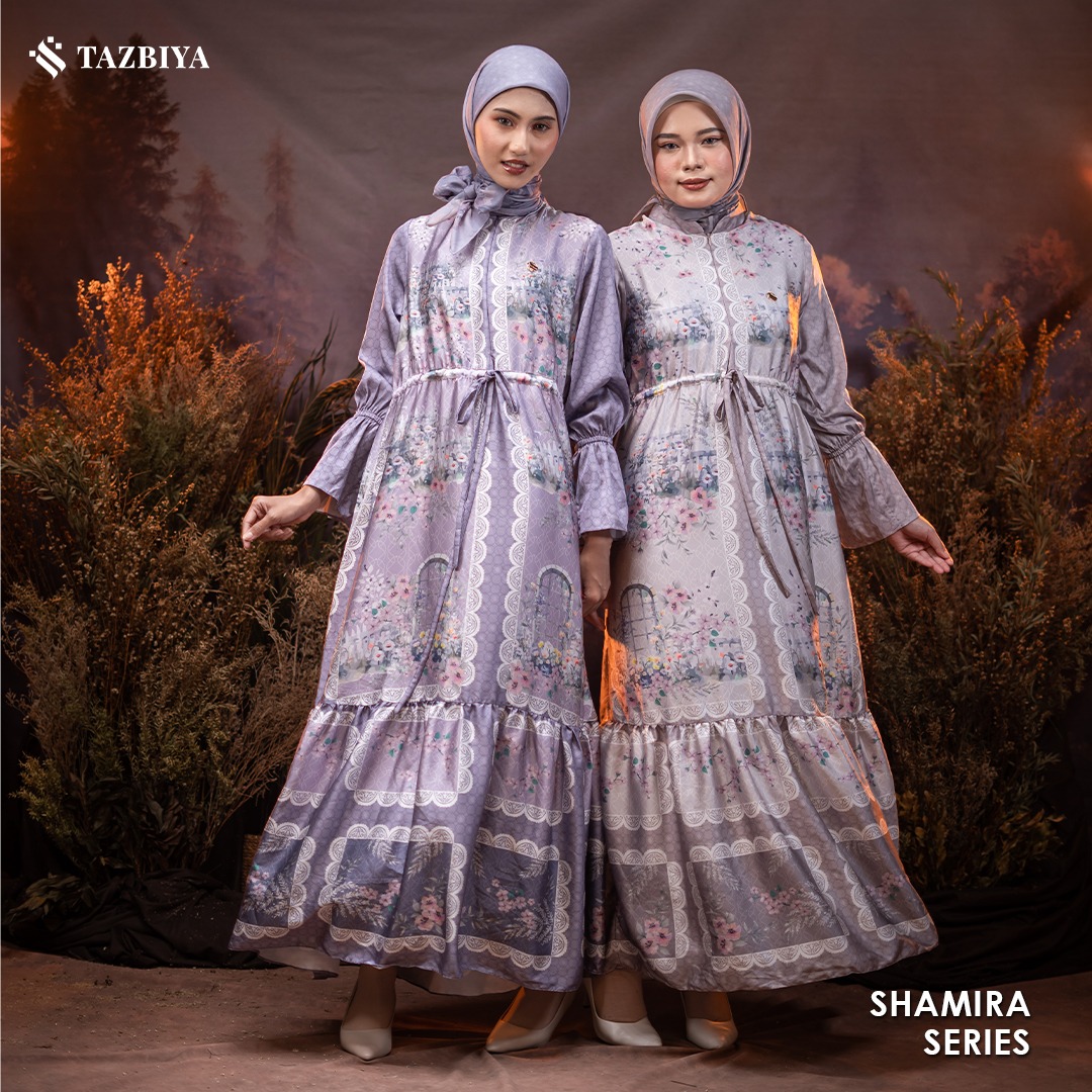 TAZBIYA MUSLIMWEAR GAMIS SILK HAIFA SHAMIRA SERIES