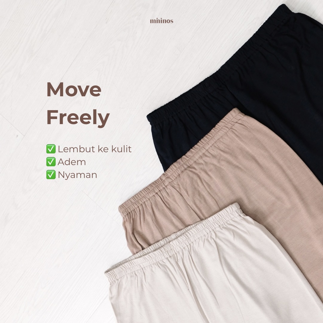 Mininos Legging Basic Bahan Rayon Viscose Adem