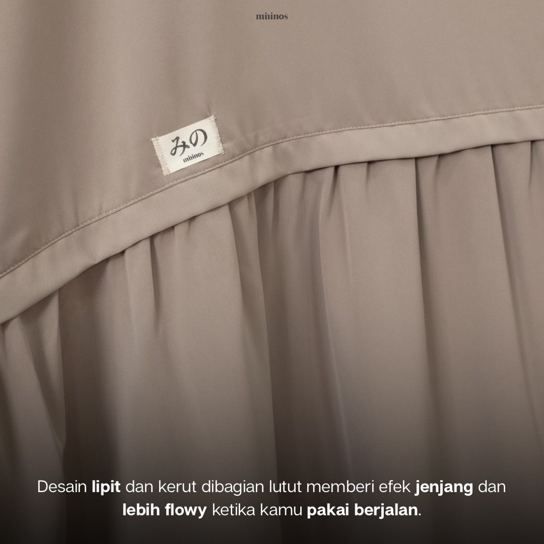 Mininos Hinari Simply Dress Gamis Muslimah Modern