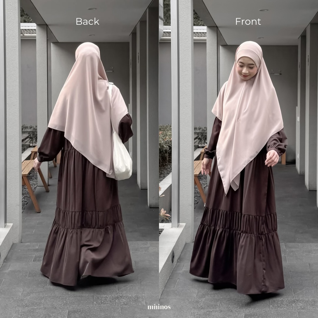 Mininos Chira Simply Dress Gamis Muslimah Syari Stylish Wanita
