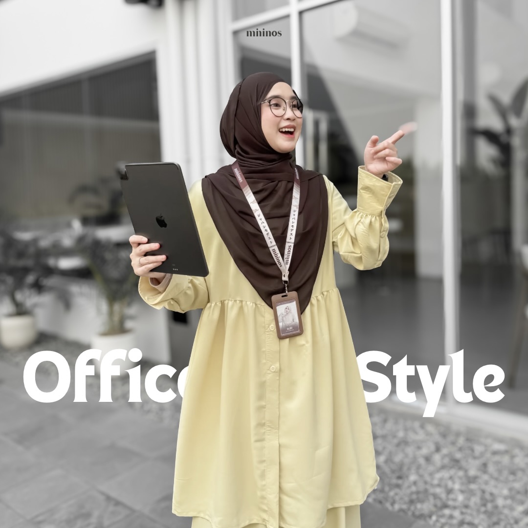 Mininos Reika Set Tunik Oneset Atasan Bawah Muslimah