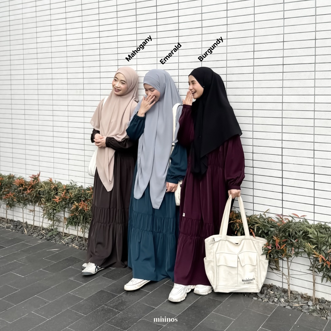 Mininos Chira Simply Dress Gamis Muslimah Syari Stylish Wanita
