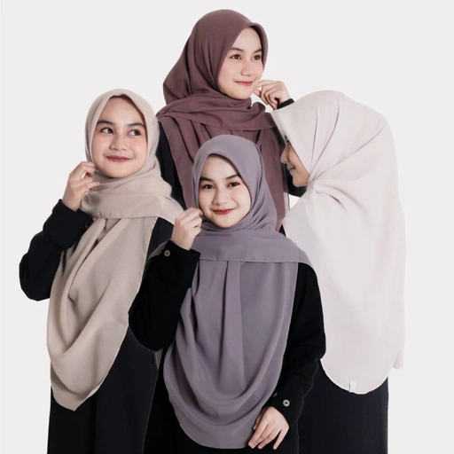 Image of Wilove | Mininos Aisha Hijab Square Curve | Kerudung Segi Empat Pollycotton Jumbo Syar"i