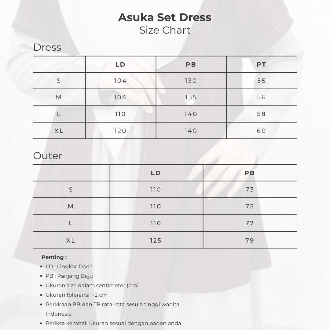 Mininos Asuka Set Outer Gamis Minimalist Syari 2in1