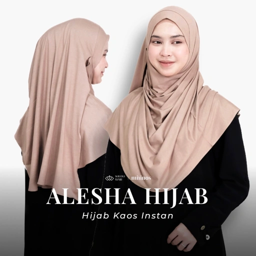 Image of Wilove | Mininos Alesha Hijab Instant Dua Lubang Kaos Spandex Premium