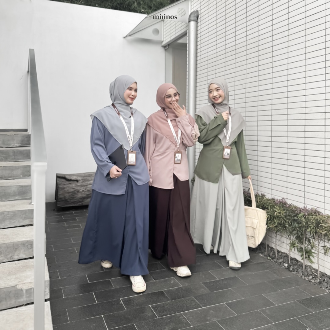 Mininos Takumi Set Celana Setelan Rok Celana Muslimah