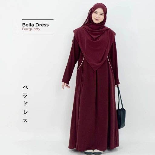Image of Mininos Bella Dress Bisban | Gamis Daily Simply Lebaran Terbaru 2025