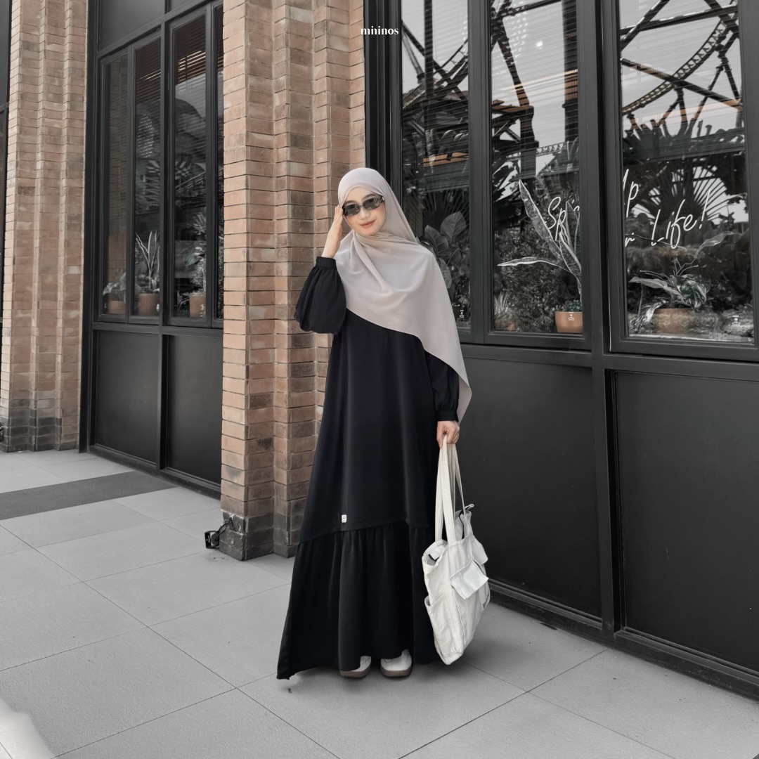 Mininos Hinari Simply Dress Gamis Muslimah Modern