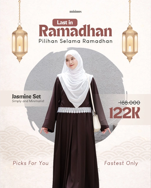 Image of Mininos Jasmine Dress Vest Renda | Set Gamis Daily Remaja Terbaru