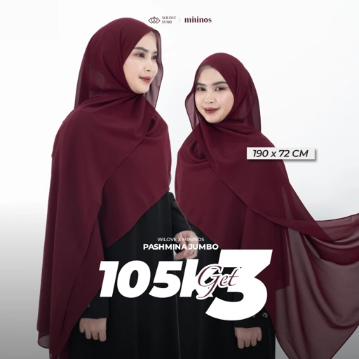 Image of WIlove | Mininos Pashmina Jumbo | Jilbab Ceruty Babydoll Syar'i Muslim Panjang